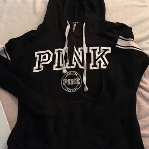 Victoria’s Secret/ Pink Size XS Black with White lettering hoodie.